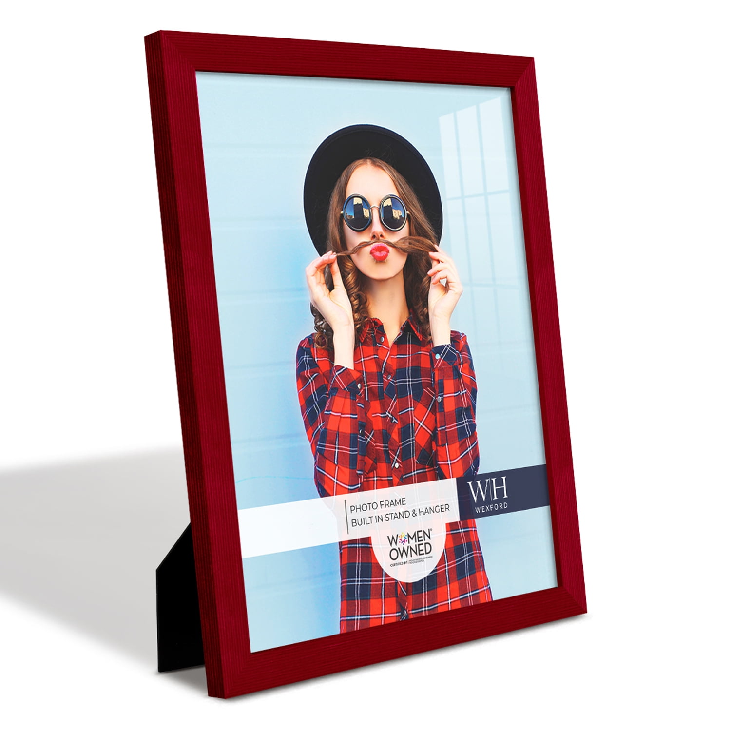 Bold Burgundy Solid Wood Picture Frame, 11 x 14