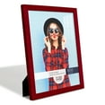 thumbnail image 1 of Bold Burgundy Solid Wood Picture Frame, 11 x 14, 1 of 7