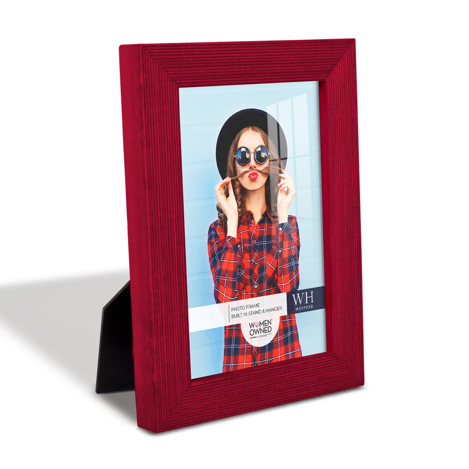 Bold Burgundy Solid Wood Picture Frame, 4 x 6