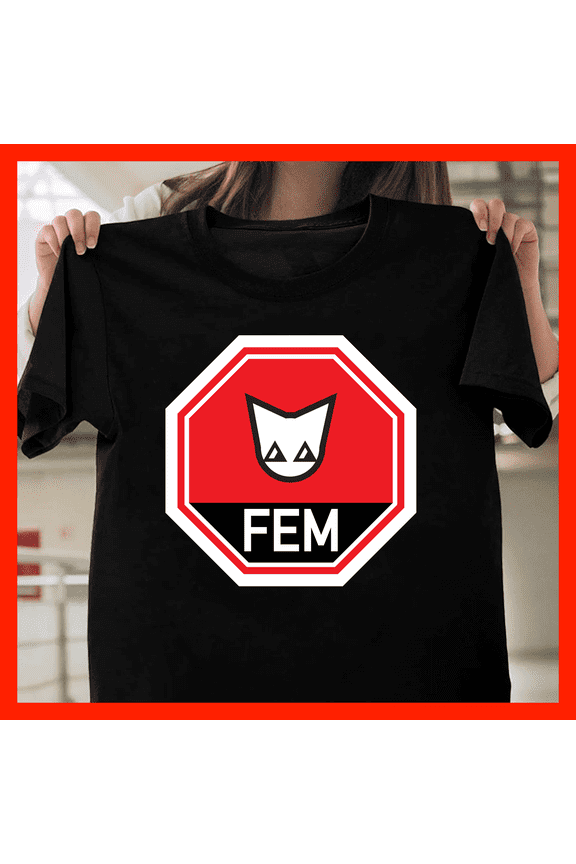 Bold Cat Face Stop Sign Graphic Tee, Empowering Statement T-Shirt, Unique Feminist Cat Lover Gift A675, for Unisex, Up to Size 5XL