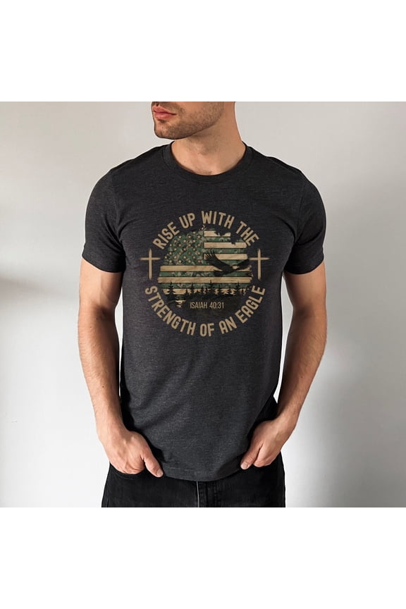 Bold Christian T Shirt, Guys Christian Shirt for Dad, Isaiah 40:31 Shirt for Christian Gift, Mens Christian T-Shirt, Mens Christian Gifts F0381 All Size S-5Xl
