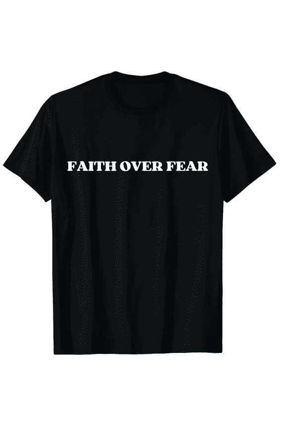 Bold Classic Sans Serif Text Faith Over Fear Unisex T-Shirt