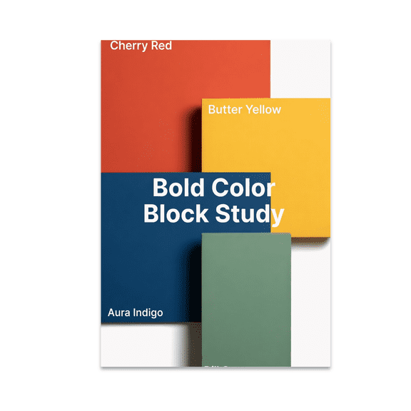 Bold Color Block Study - Modern Home Decor - 13x19 Poster Print
