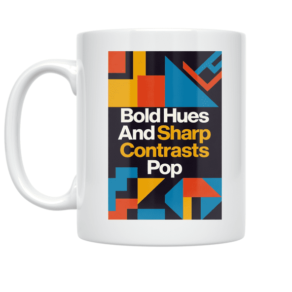 Bold Color Pop Aesthetics - Art Enthusiast - 11 oz Ceramic Coffee Mug
