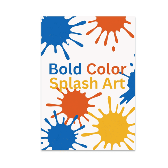Bold Color Splash Art Poster - Abstract Art Decor Enthusiast - 13x19 Poster Print