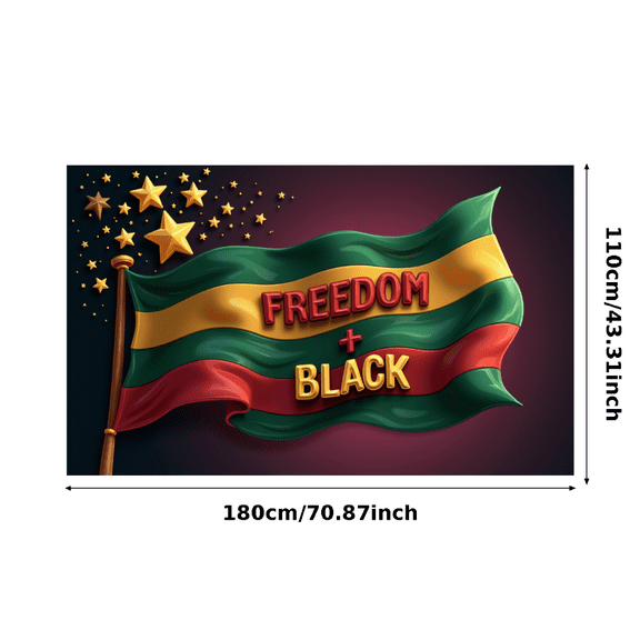 Bold Colors Freedom Banner African Pride Inspirational Flag for Cultural Events Community Gathering Cultural Celebration