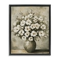 thumbnail image 1 of Stupell Industries Bold Contrast Floral Arrangement Black Framed Floater Canvas Wall Art, design by Petal Prints Design, 1 of 9