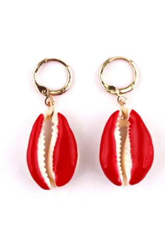 Bold Cowrie Shell Hoop Earrings Gold Hoops Beach Earrings Summer Jewelry