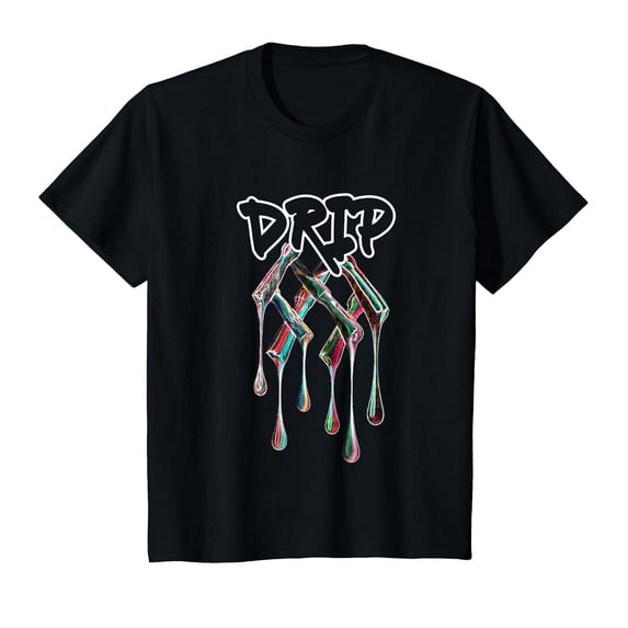 Bold DRIP Typography w/ Colorful Paint Brush T-Shirt