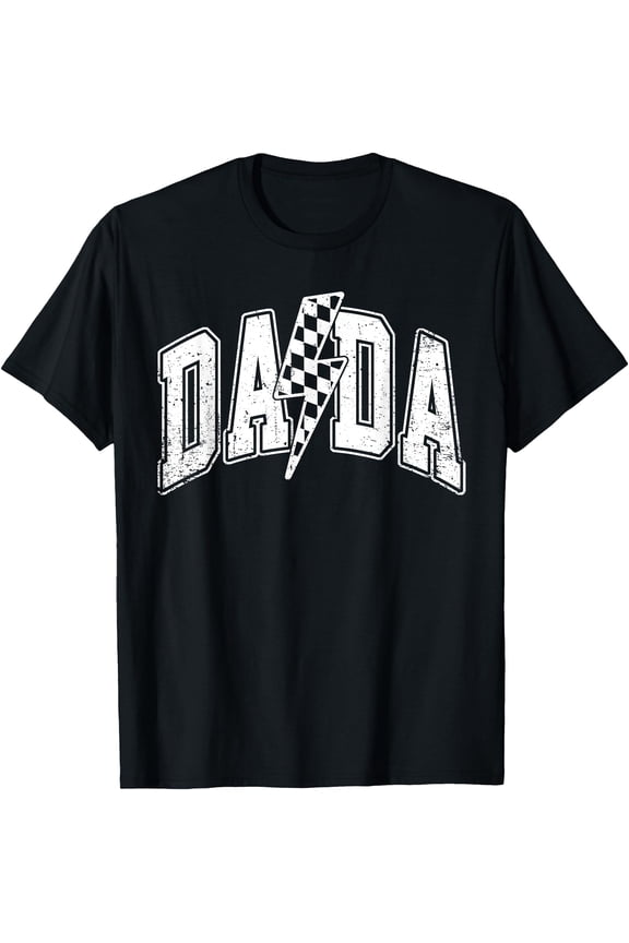 Bold Dada Lightning Checkered Graphic T-Shirt for Expressive Everyday Wear