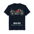 thumbnail image 1 of Bold Day Badboy Graphic Tee Blue Motorcycle Design, 1 of 5