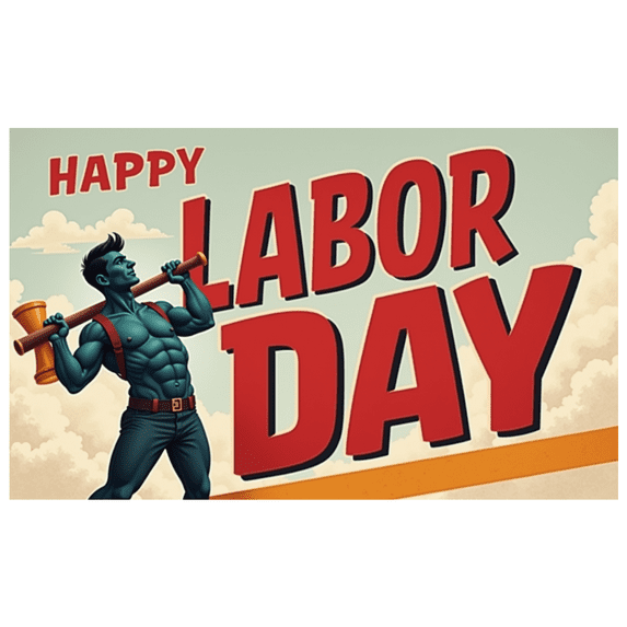 Bold Design Labor Day Custom Holiday Celebration Event Banner for Outdoor Decoration Indoor Party Office Display