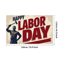 thumbnail image 1 of Bold Design Labor Day Custom Holiday Celebration Event Banner for Outdoor Decoration Indoor Party Office Display, 1 of 8