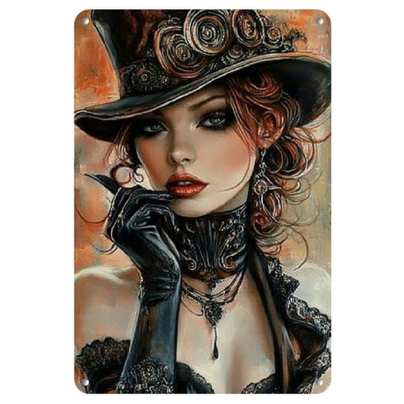Bold Design | Steampunk Style Aluminum Wall Art - 8x12 Inch Vintage Metal Sign with Pre-Drilled Holes, Weatherproof & Waterproof Decorative Plaque for Indoor & Outdoor Use