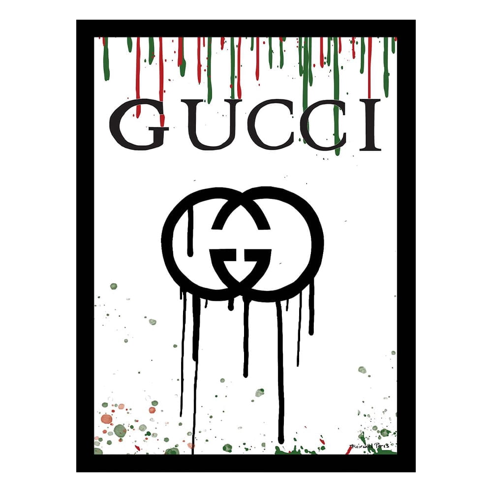 Bold Drip Fashion Designer Logo - Framed Print