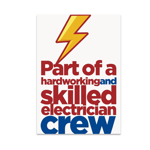 Bold Electrician Wall Art - Electrician Enthusiast - 13x19 Poster Print