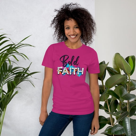 Bold Faith Unisex t-shirt (Berry, XL)