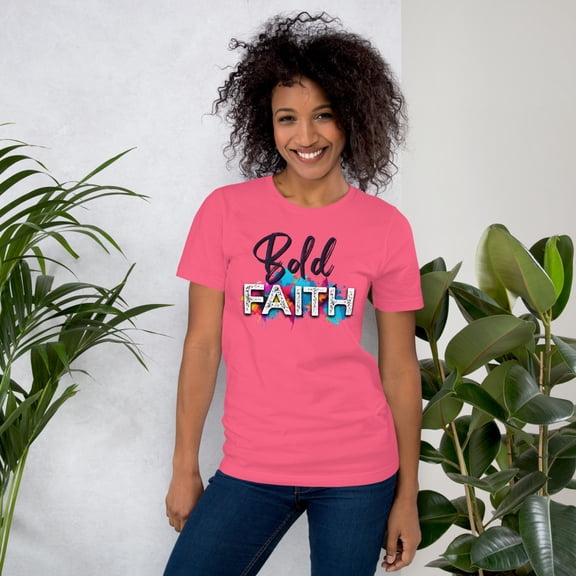 Bold Faith Unisex t-shirt (Charity Pink, L)