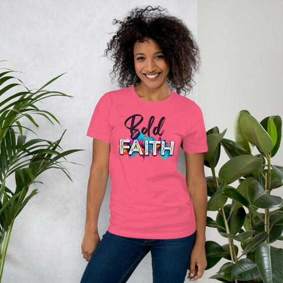 Bold Faith Unisex t-shirt (Charity Pink, XL)