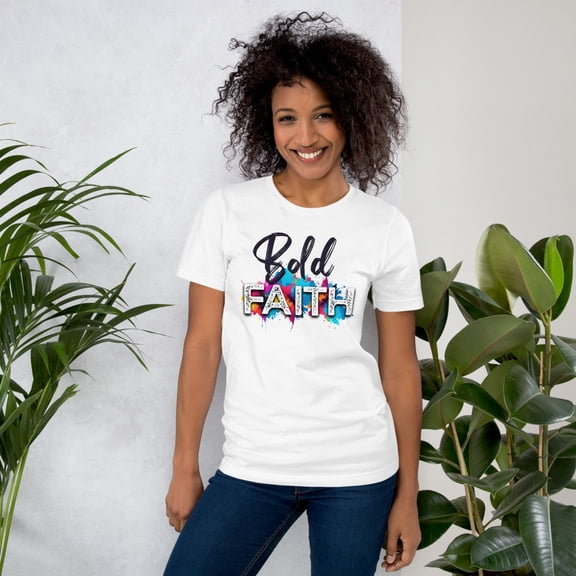 Bold Faith Unisex t-shirt (White, M)