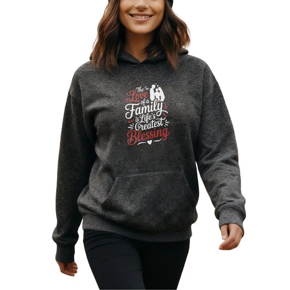 Bold Family Family Hoodie for Men and Women, Unisex Pullover Hooded Sweatshirt, Comfortable Cotton Poly Blend, Casual Everyday Wear