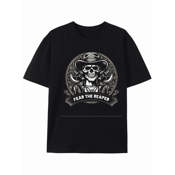 Bold Fear the Reaper Skull Graphic Tee