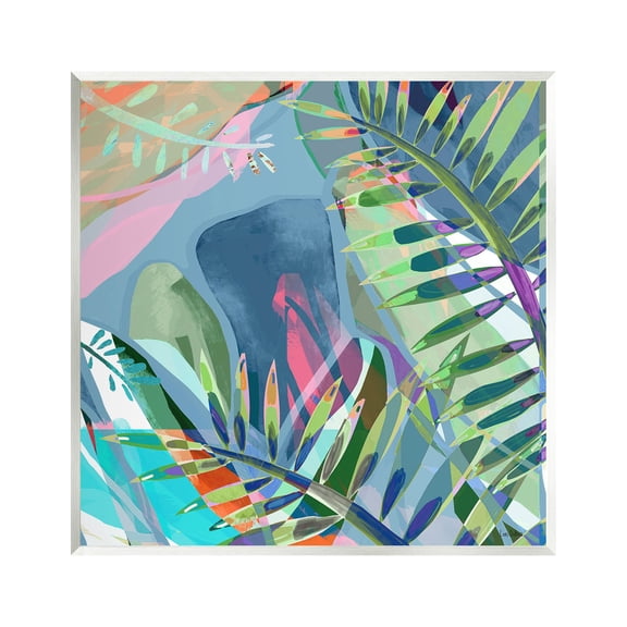Bold Fern Leaf Overlapping Collage Botanical & Floral Graphic Art Unframed Art Print Wall Art