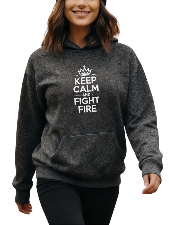 Bold Firefighter Hoodie for Men and Women, Unisex Pullover Hooded Sweatshirt, Comfortable Cotton Poly Blend, Casual Everyday Wear