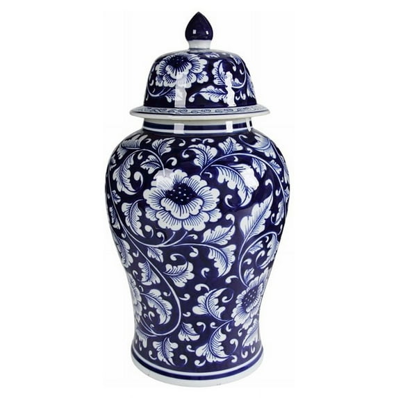 Bold Floral Impressive Jar with Lid