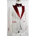 thumbnail image 1 of Bold Gangster - 1920 White and Red Pinstripe Tuxedos Suit, 1 of 1