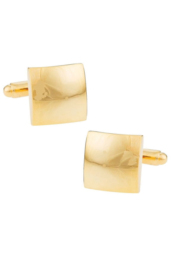 Bold Gold Button Cufflinks