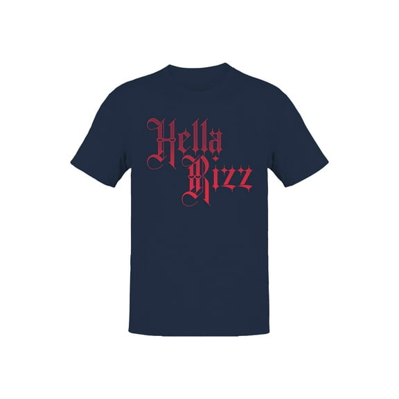 Bold Gothic "Hella Rizz" Design Men's T-shirt