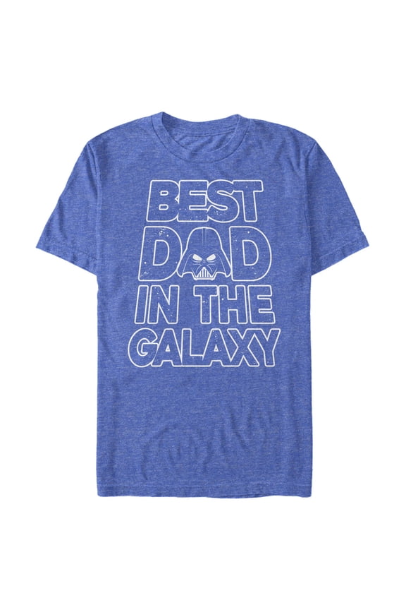 Bold Graphic 'Best Dad in the Galaxy' T-Shirt for Fun and Stylish Casual Wear