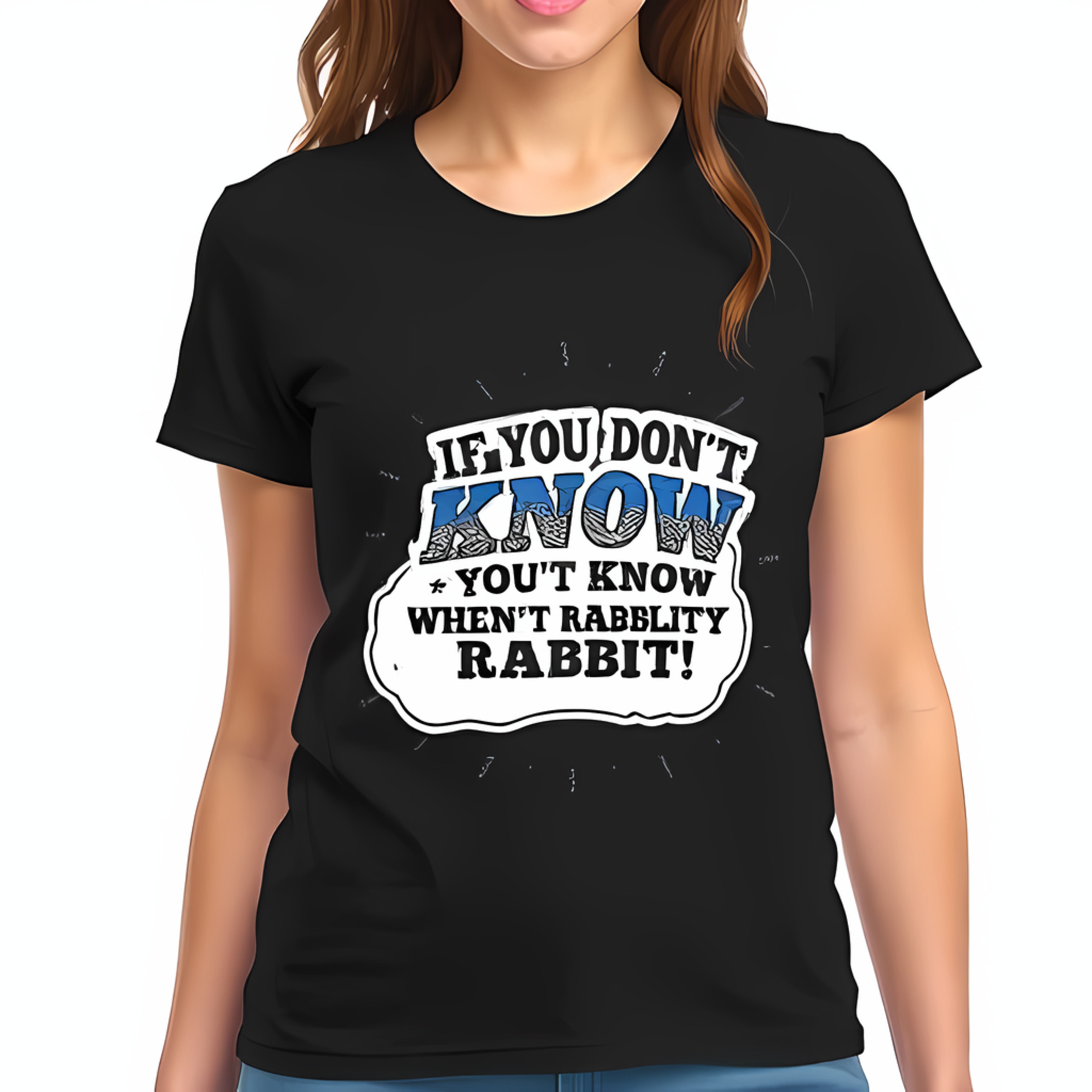 Bold Graphic Black Cotton Short Sleeve T-Shirt with Comic-Book Style ...