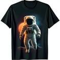 thumbnail image 1 of Bold Graphic Black T-Shirt Space Exploration & Design, 1 of 5