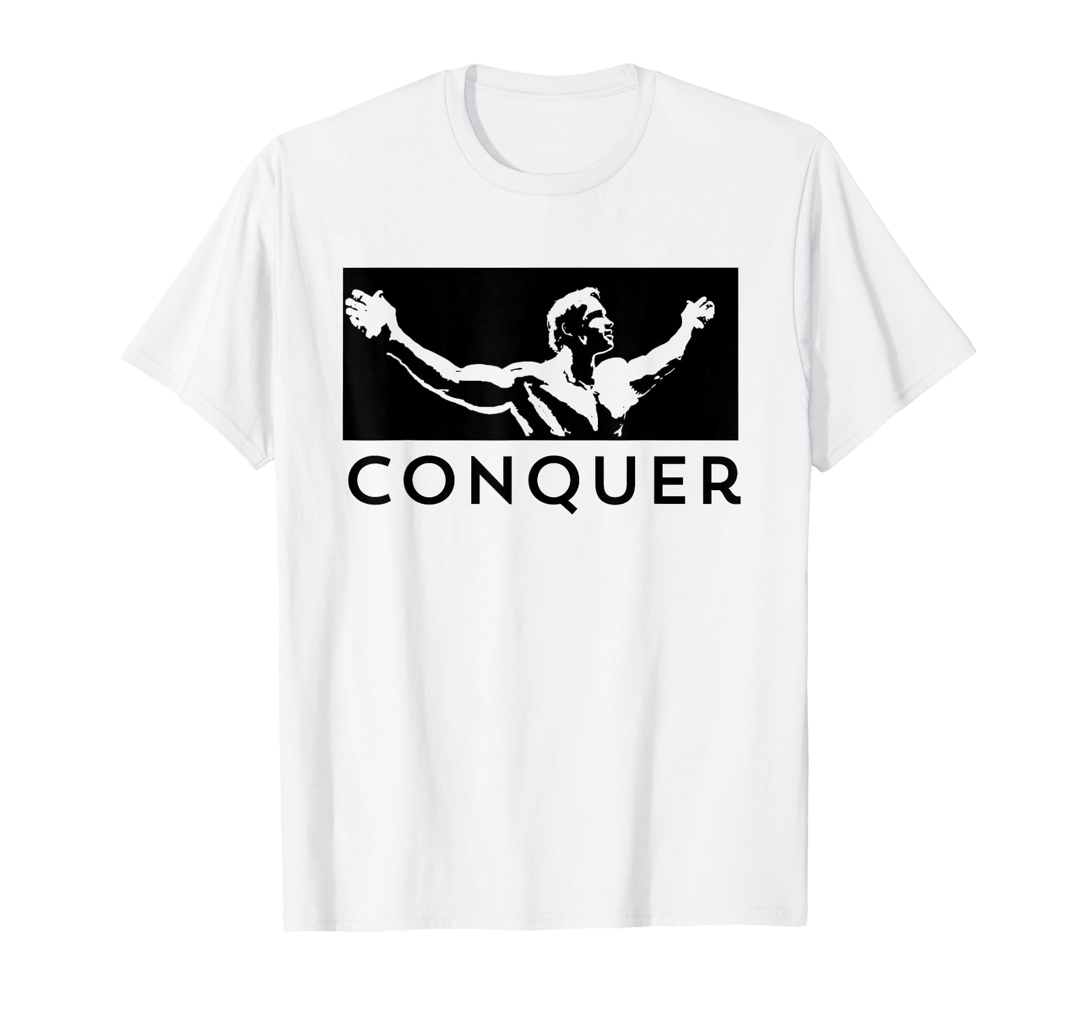 Bold Graphic Conquer T-Shirt for Bodybuilding Enthusiasts ...