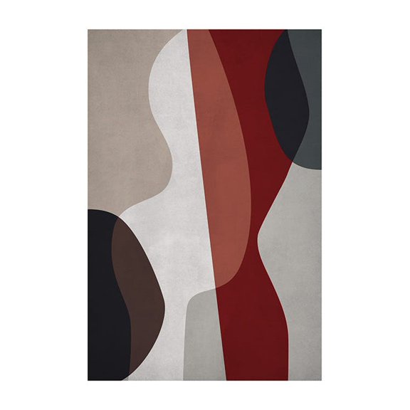 Bold Graphic Forms No2 Print Wall Art, Modern Wall Decor For Living Room Bedroom, 8x12 UNFRAMED