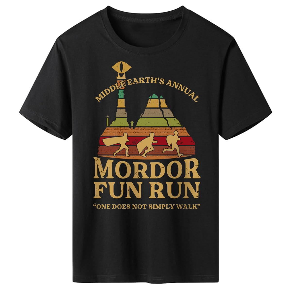 Bold Graphic Mountain Runner T-Shirt for Fun Run Enthusiasts - Walmart.com