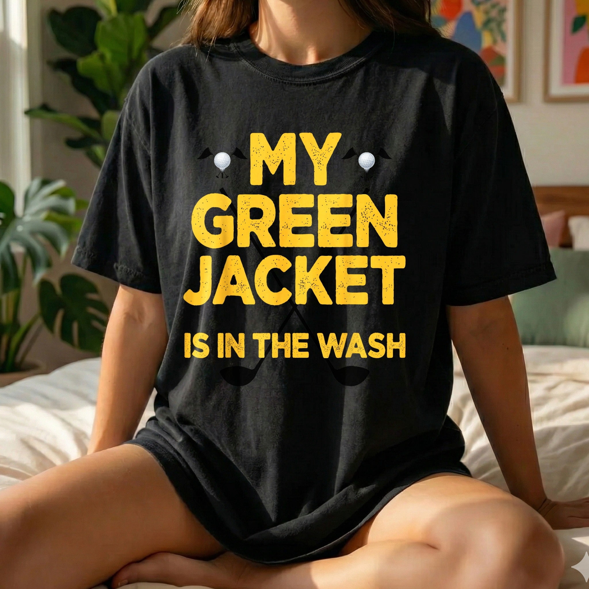 Bold Green Jacket Golf T-Shirt | Comfort Colors | Fun Design for Golf ...
