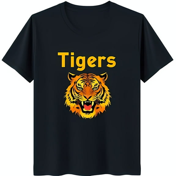 Bold Head Graphic T-Shirt for Enthusiasts Fierce & Yellow Design on Black Tee