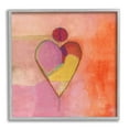 thumbnail image 1 of Bold Heart Circle Pattern Abstract Painting Gray Framed Art Print Wall Art, 1 of 7