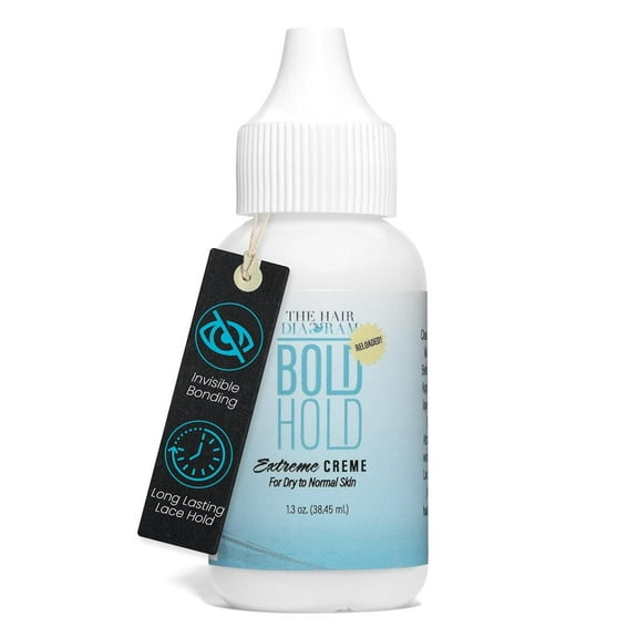 The Hair Diagram Bold Hold Extreme Creme Reloaded Strong Hold Invisible Wig Glue Water-Resistant, 1.3oz