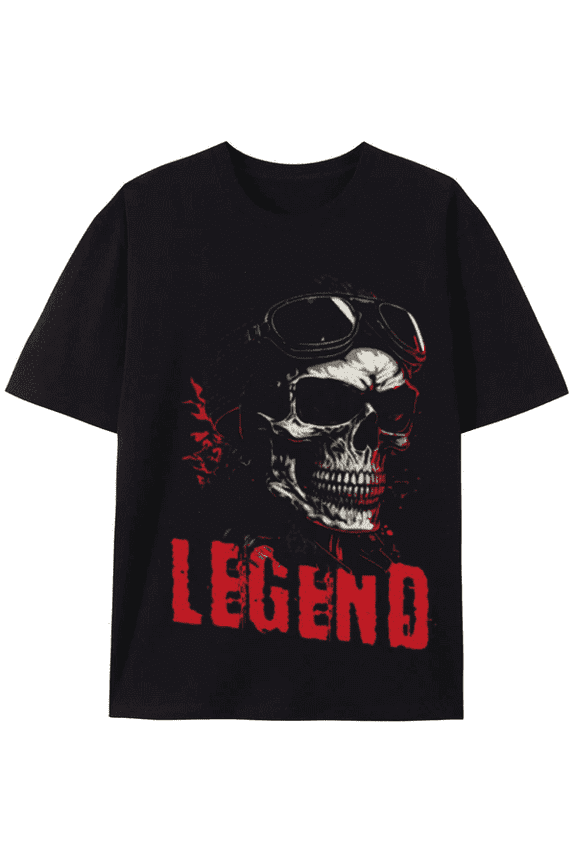 Bold Legend Skull Graphic Tee for Men