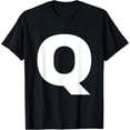 thumbnail image 1 of Bold Letter Q - Alphabet Characters Big Font Capital Letters T-Shirt, 1 of 4