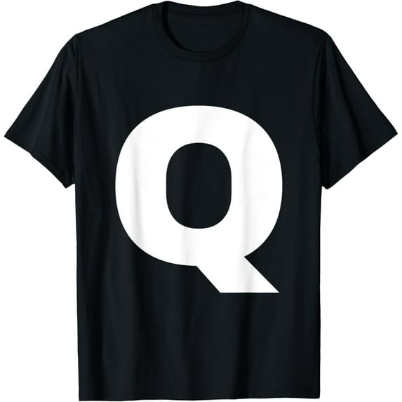 Bold Letter Q - Alphabet Characters Big Font Capital Letters T-Shirt