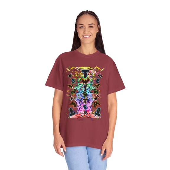 Bold Letters Vibrant Leaf Twister Comfort Colors T-shirt