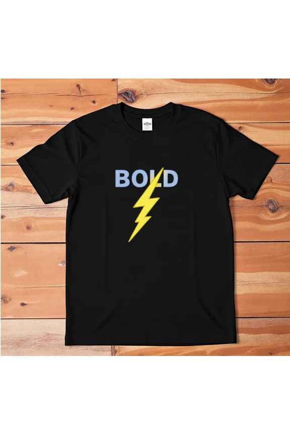 Bold Lightning Bolt Graphic Tee Motivational Power T-Shirt