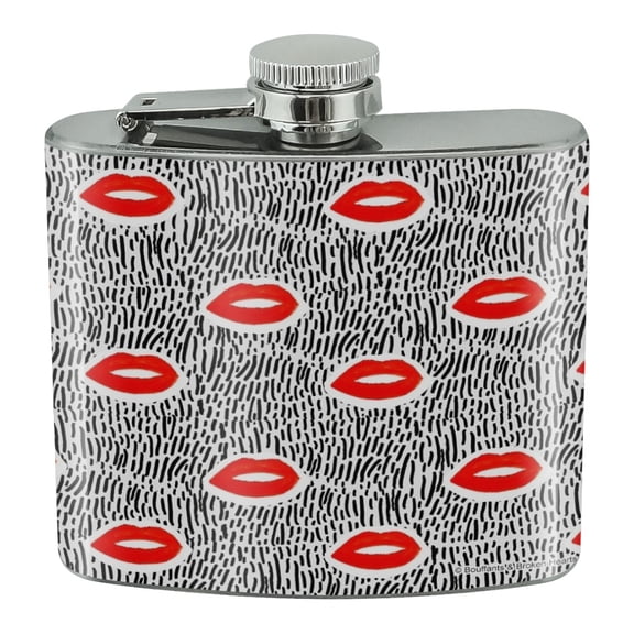 Bold Lips Stainless Steel 5oz Hip Drink Kidney Flask