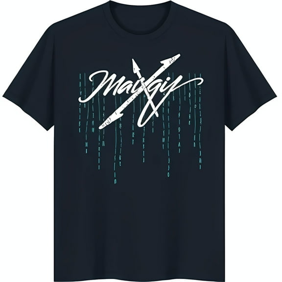 Bold 'Magix' Graphic Blue T-Shirt with Crossed Arrows Modern Casual Wear