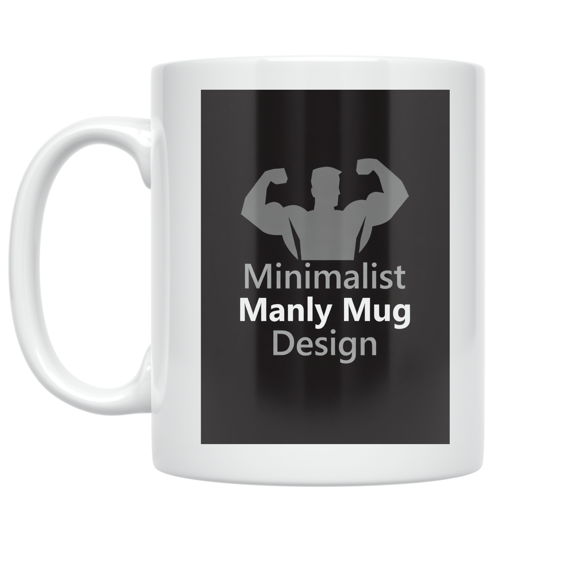 Bold Minimalist Manly Design - Modern Gift for Him - 11 oz Ceramic Coffee Mug